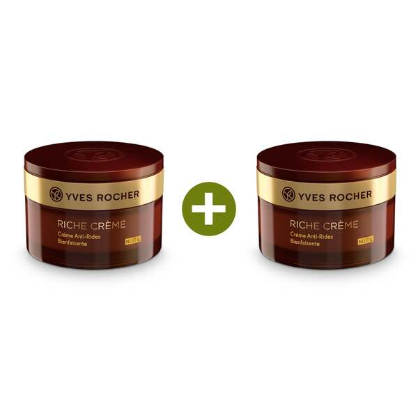 Yves Rocher Nachtcreme – 1+1 Antifalten Verwöhn-Nachtpflege 50ml