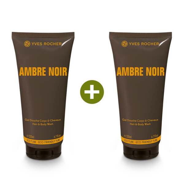 Yves Rocher Duschgel & Haarshampoo – 1 + 1 Ambre Noir – Dusch-Shampoo 200ml
